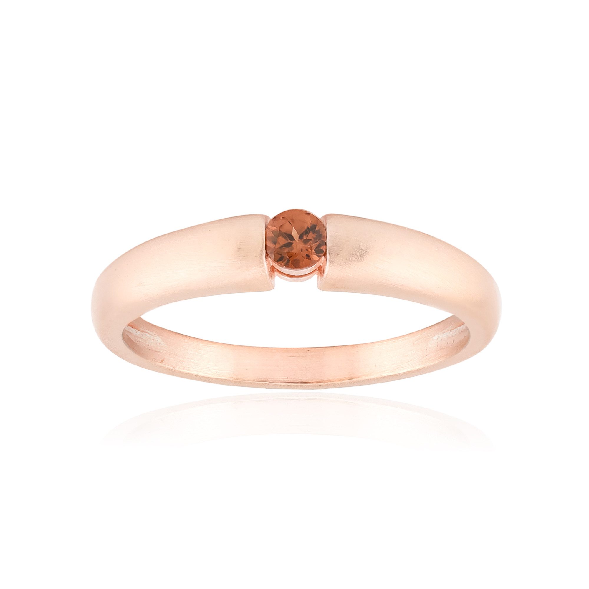 Cavill Solitärring Rosa Zirkon Rose vergoldet Silber Ring (1-tlg)