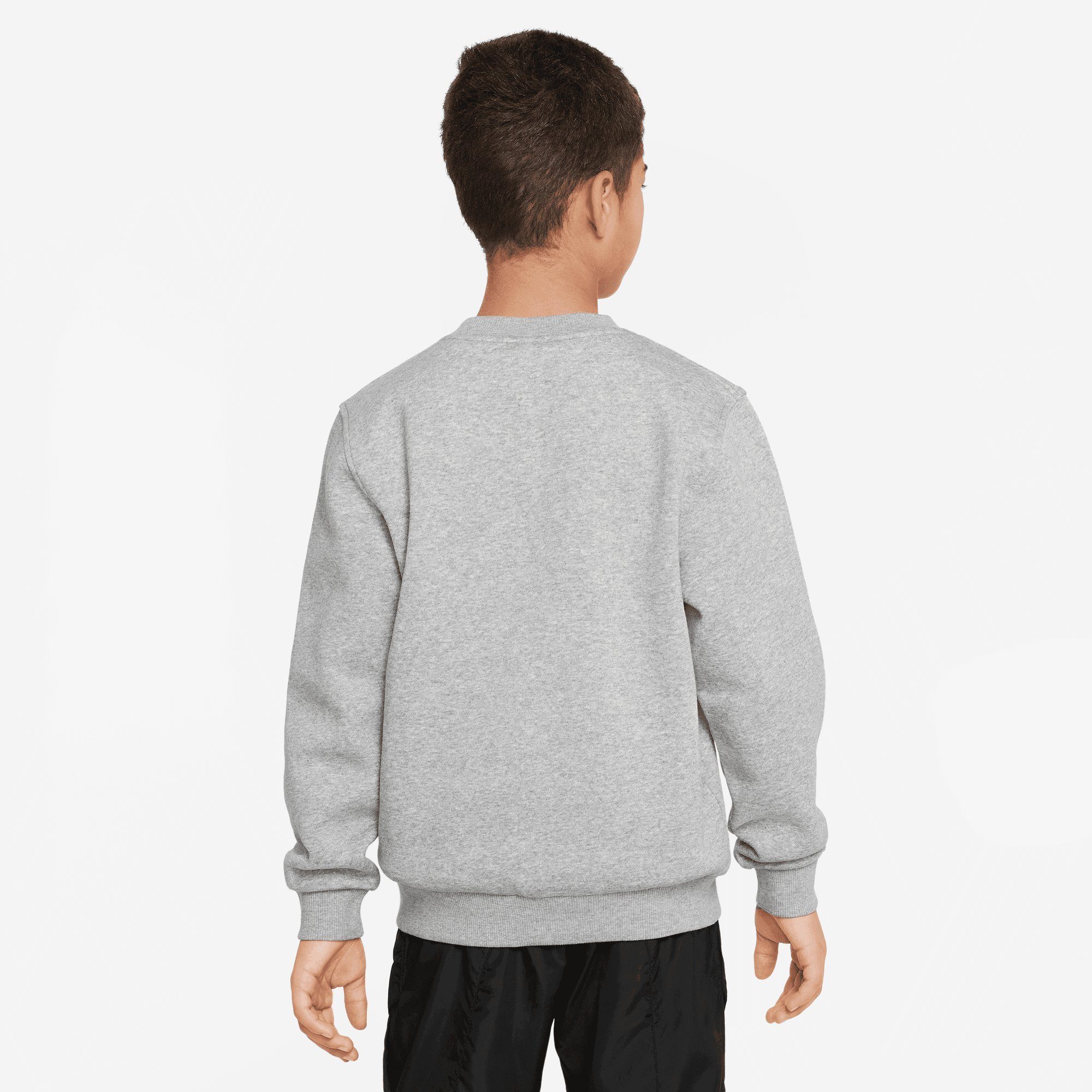 FLEECE Sportswear Nike CLUB SWEATSHIRT HEATHER/WHITE DK GREY Sweatshirt BIG KIDS'