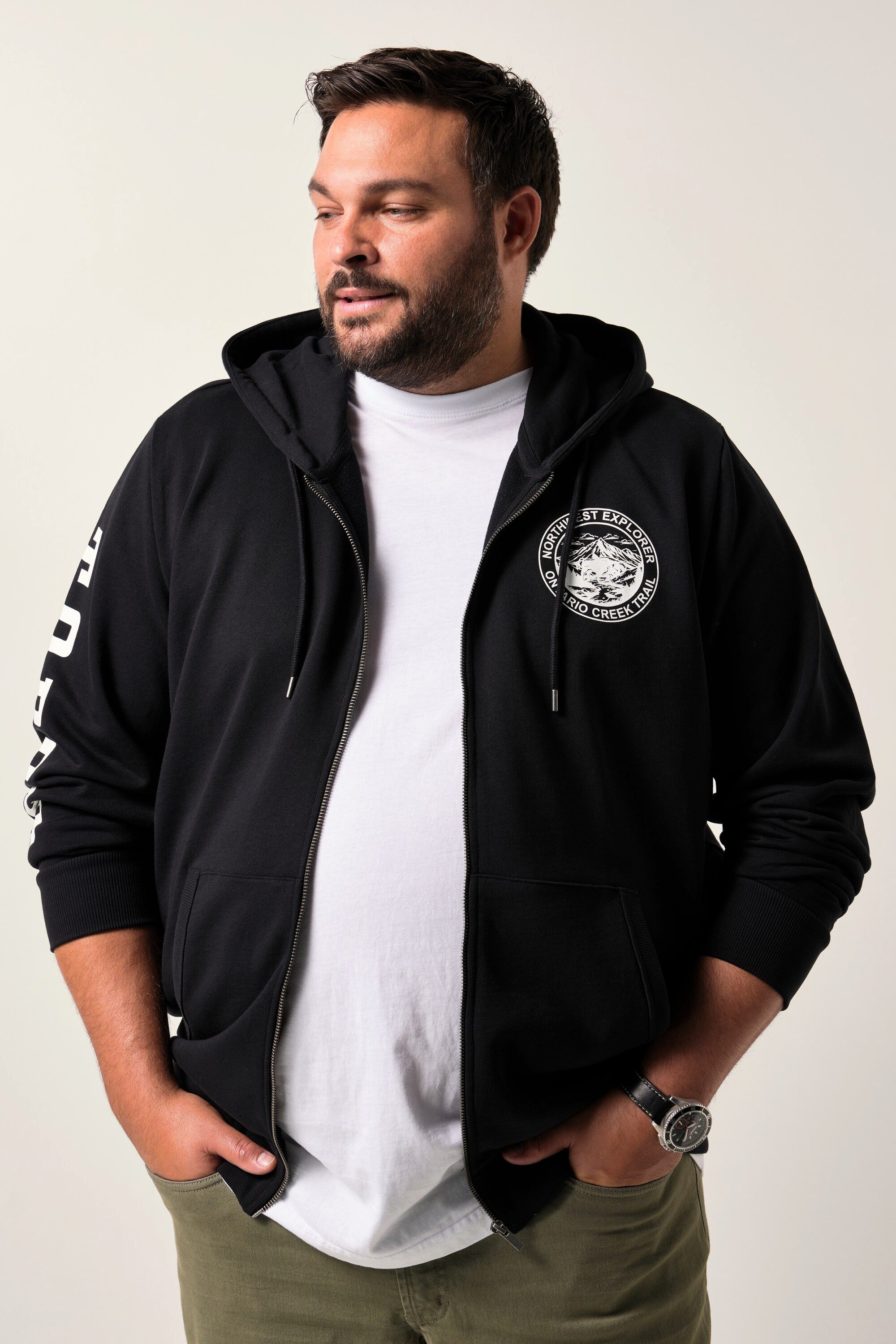 Men Plus Fleecejacke Men+ Sweatjacke Kapuze günstig online kaufen