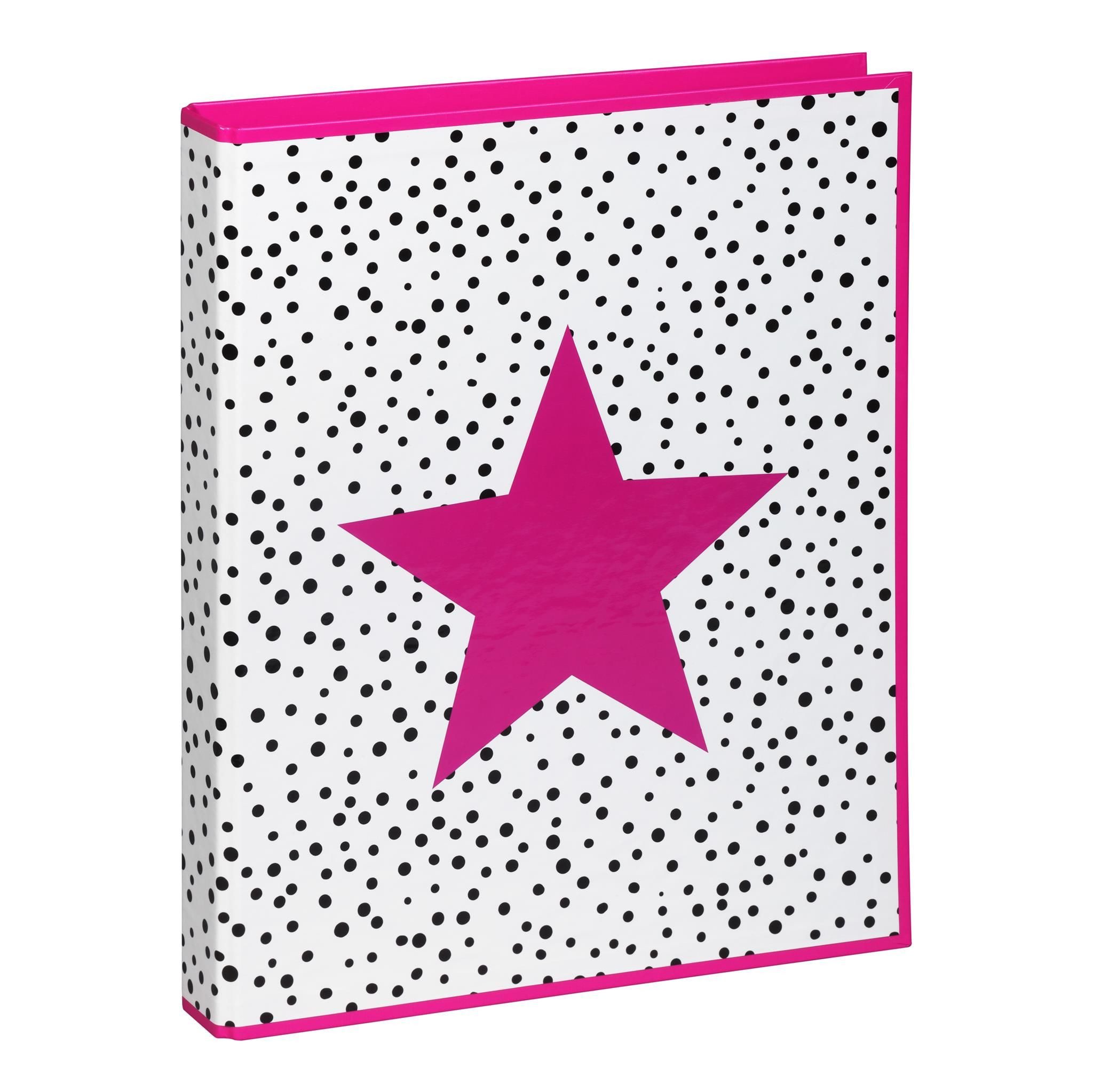 PAGNA Ringbuchmappe Pagna Pagna Ringbuch A4 Pink Star sort. 2D-Mechanik+Niederhalter