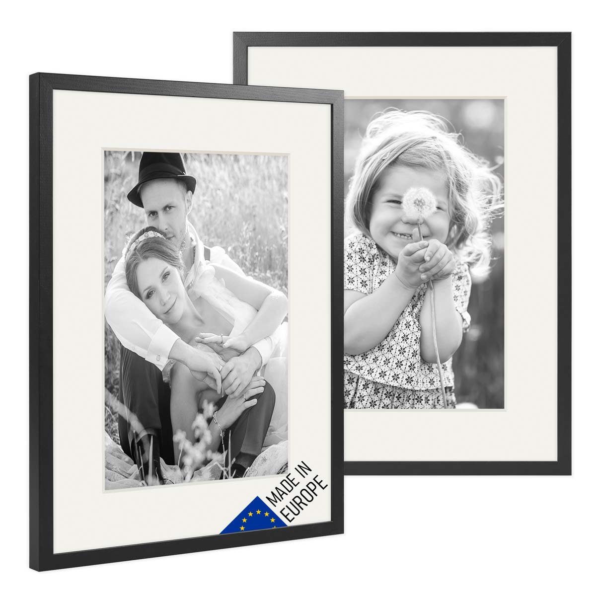 PHOTOLINI Bilderrahmen 2er Set Echtholz mit günstig online kaufen