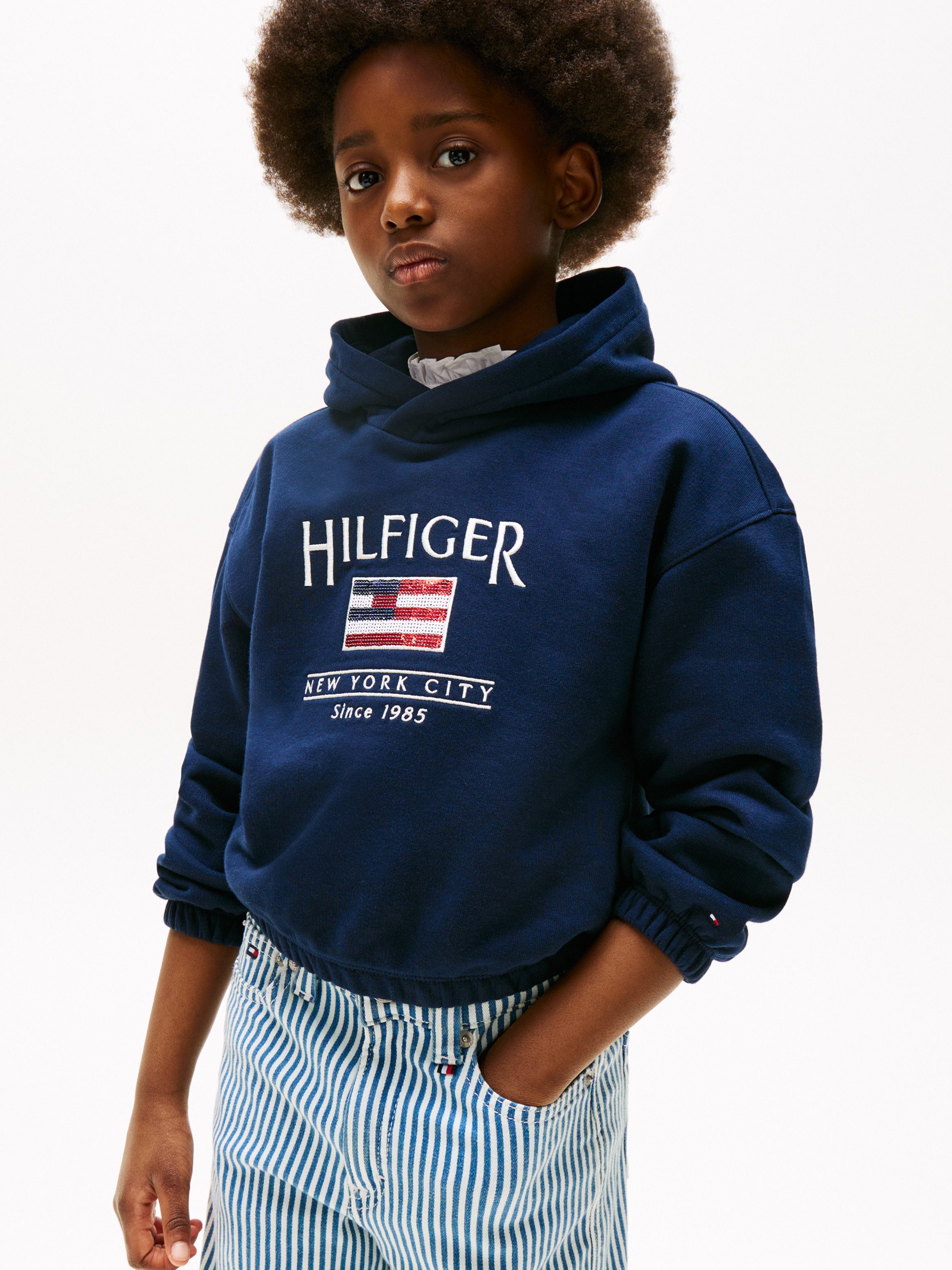Tommy Hilfiger Kapuzensweatshirt HILFIGER SEQUIN FLAG günstig online kaufen