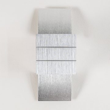hofstein Wandleuchte »Vols« eckige Wandlampe aus Metall in Aluminium, ohne Leuchtmittel, 3000 Kelvin, Lichteffekt, 1xG9, moderne Zimmerlampe mit Up&Down-Effekt
