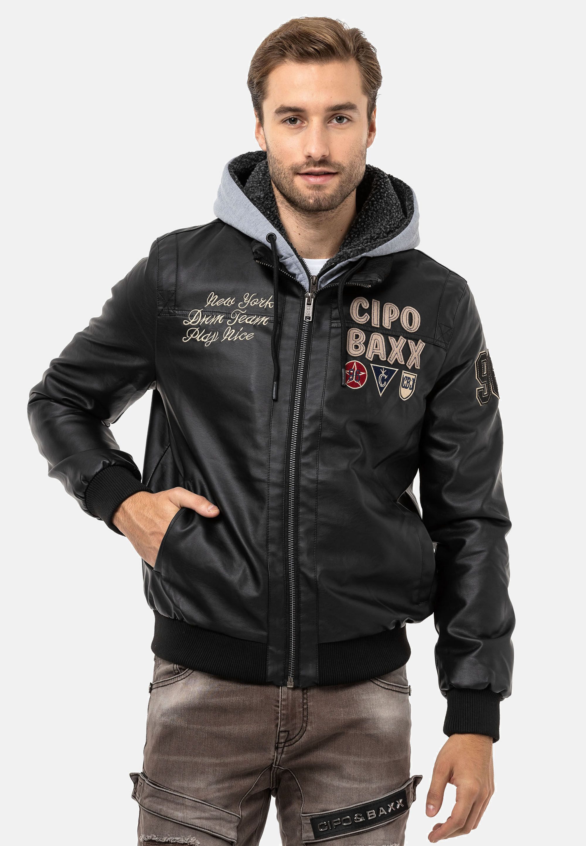 Lederimitatjacke Jacke