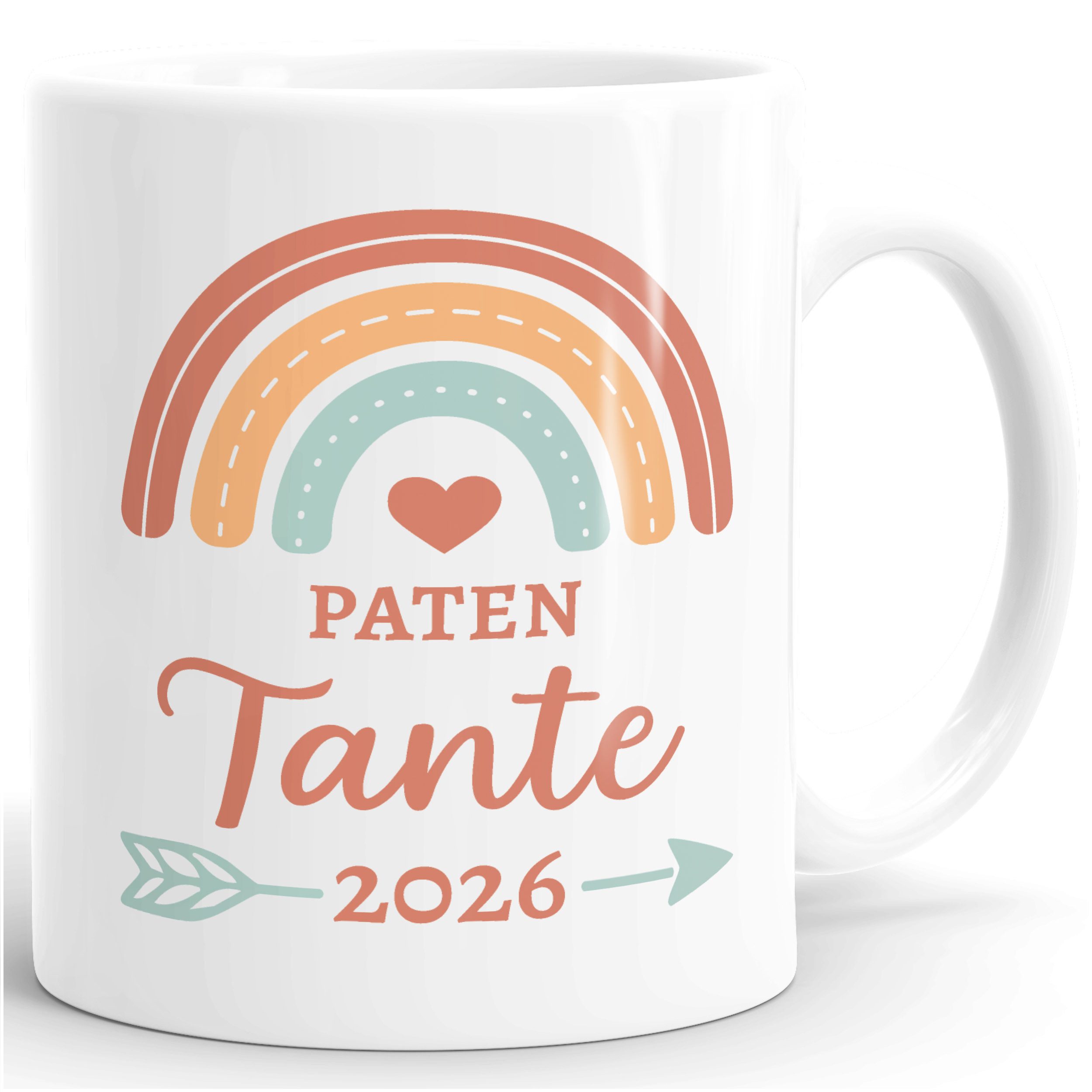 SpecialMe Tasse Tasse Babynews Schwangerschaft verkünden 2026 - Regenbogen Design -, Keramik