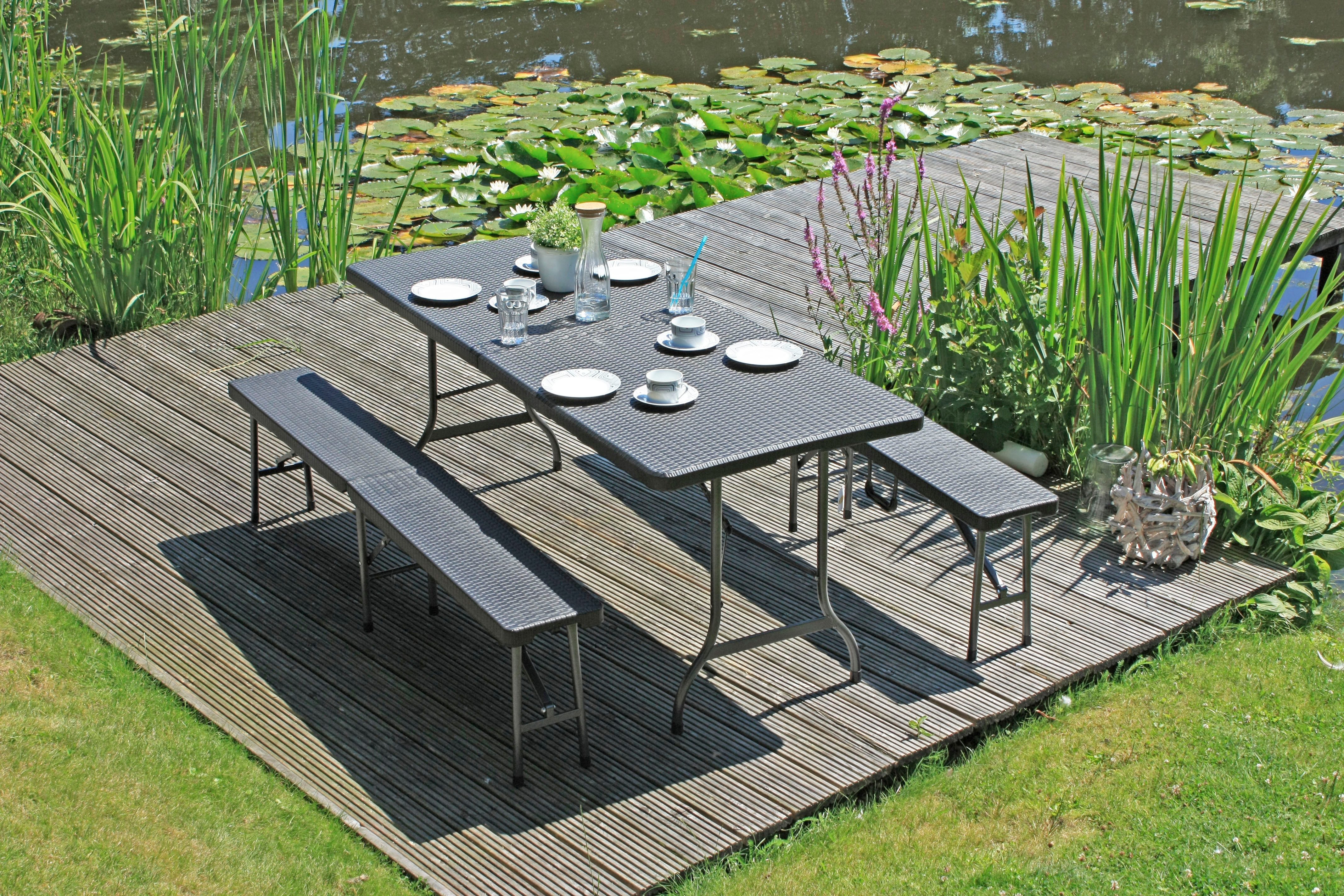 Garden Pleasure Bierzeltgarnitur Ventana, (1x Tisch, günstig online kaufen