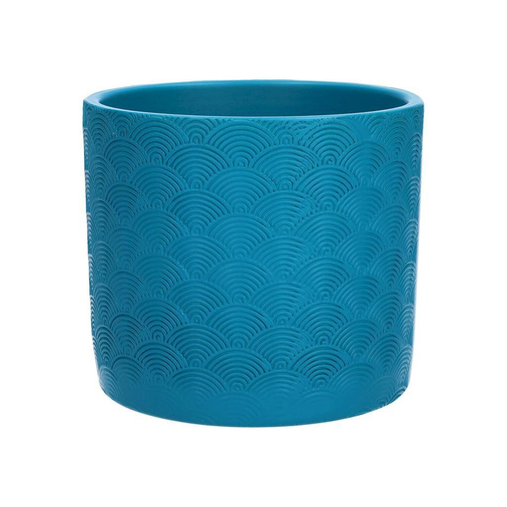 INNA-Glas Blumentopf Pflanzentopf FERDINANTA mit Muster, Keramik, türki