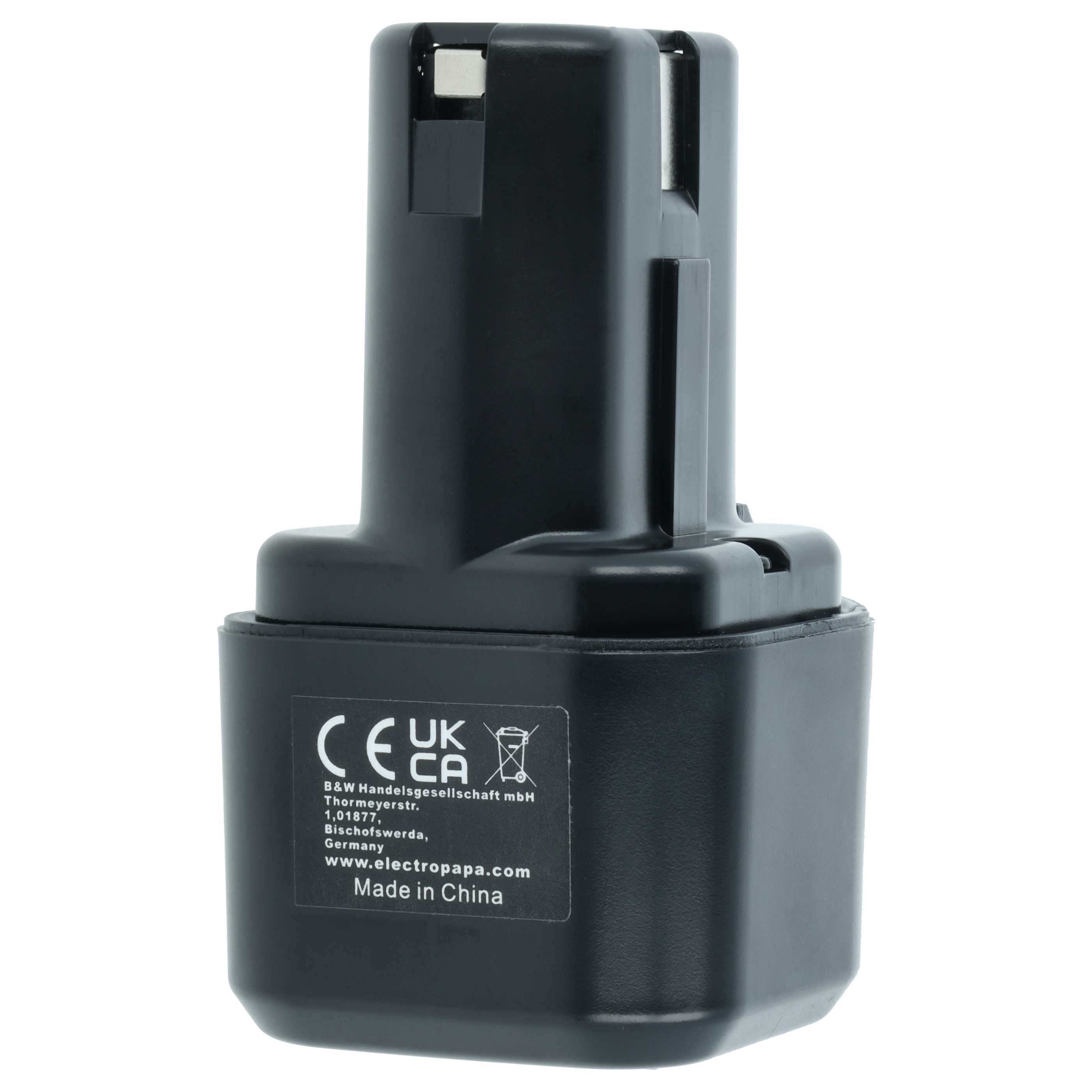 vhbw Akku Ersatz für Hitachi EB712S, 325292, EB714S für Elektrowerkzeug Akku Akku NiMH 3300 mAh (7,2 V, 1 St), Leistungsfähiger Austausch-Akku für Werkzeug Powertools wie