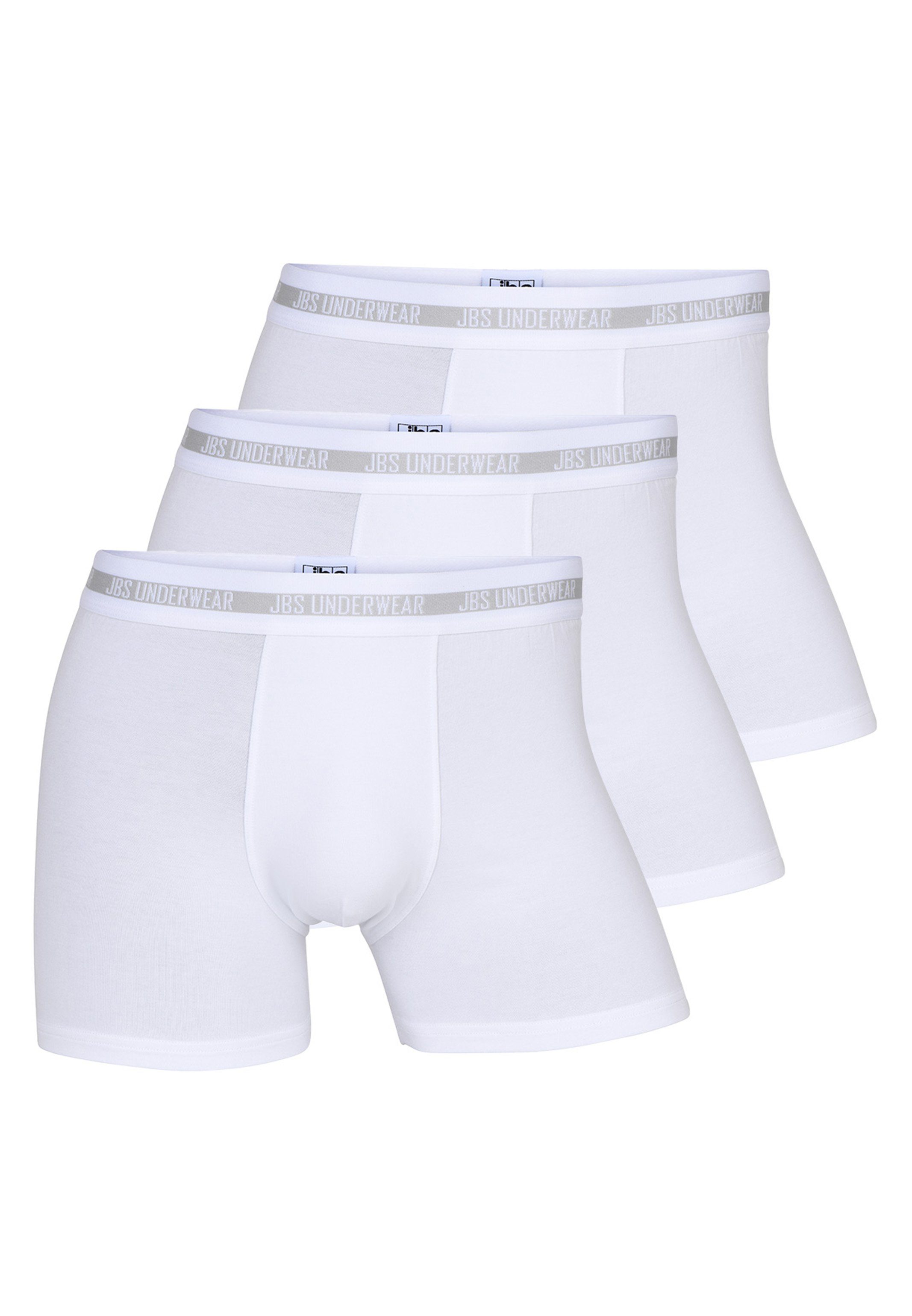 Long Pack Ohne Weiß Bamboo Boxer - jbs Pant 3-St) 3er Short / Eingriff Retro Atmungsaktiv (Spar-Set, -