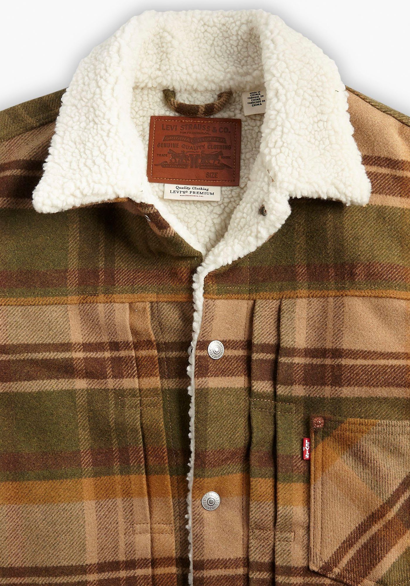 Levi's® Jeansjacke SHERPA warmem TRUCKER mit plaid barold winter Sherpa-Futter