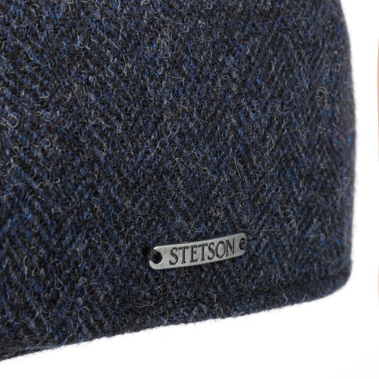 Stetson Flat Cap (1-St) Flatcap Schirm mit schwarz-blau