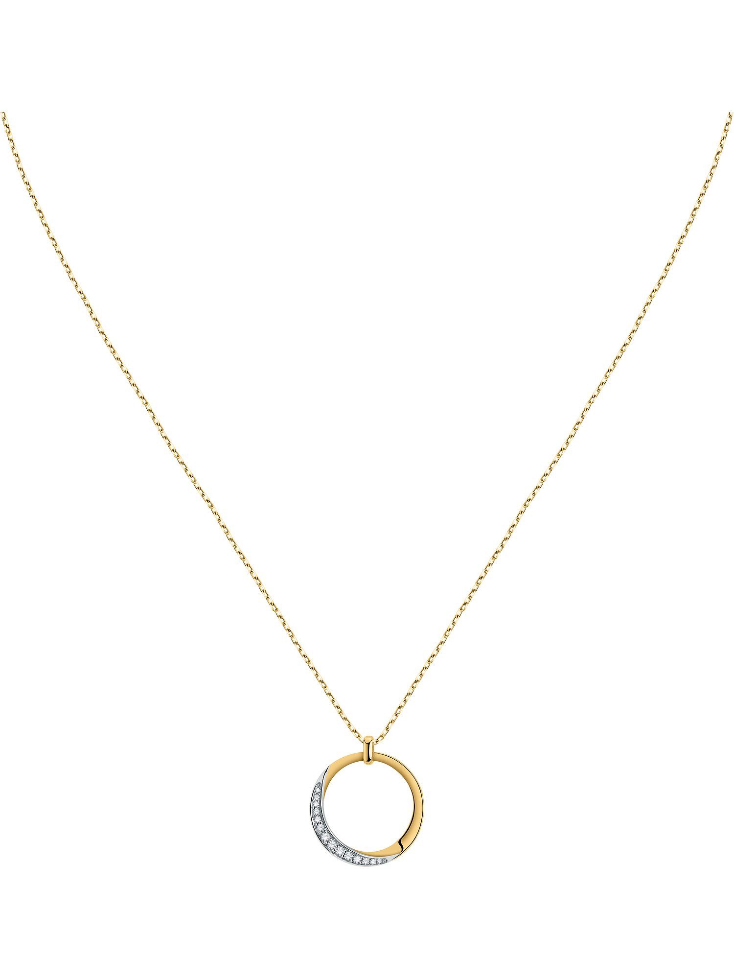 Collier FAVS Damen-Kette 375er Gelbgold 8 Zirkonia