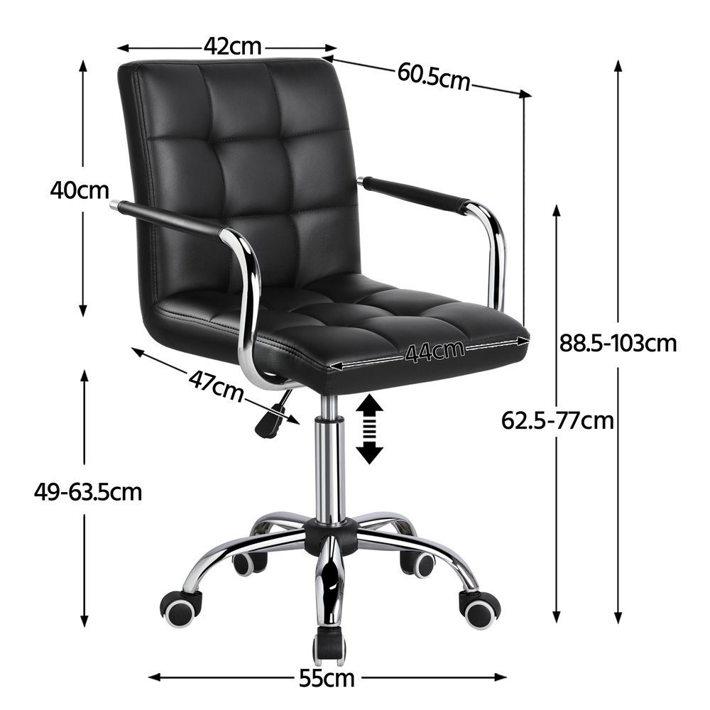 Bürostuhl Schwarz Drehstuhl Chefsessel, ergonomischer höhenverstellbar Yaheetech