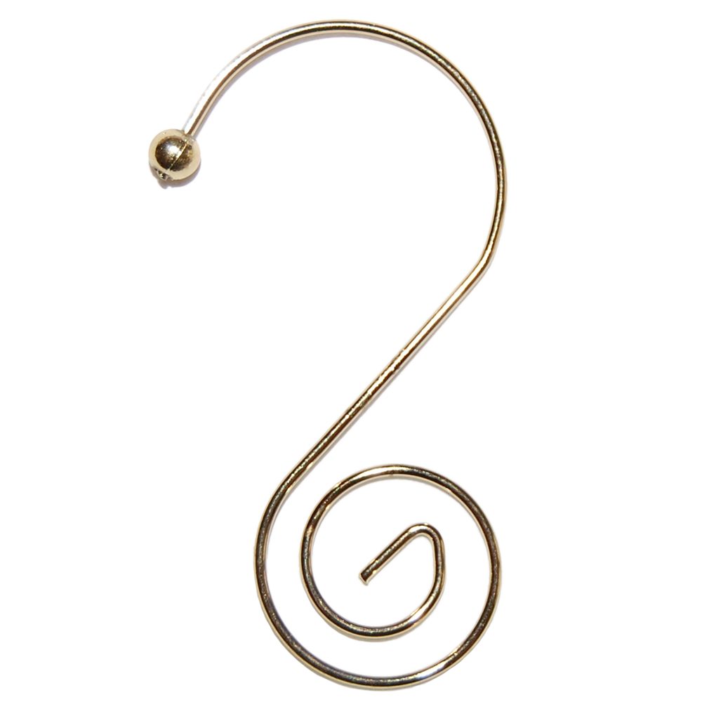 CHRISTMAS GOODS by Inge Weihnachtsbaumklammer S-Haken Schnecke 36St./Box gold 5cm (36-tlg), Metall