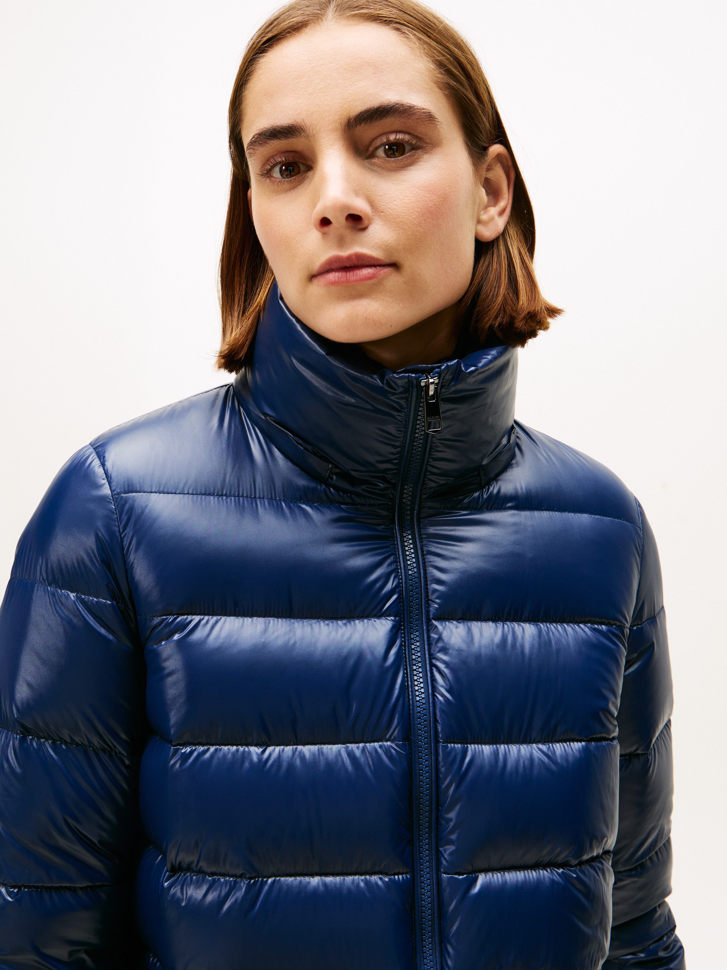 Tommy Hilfiger Steppmantel GLOSS HW DOWN WAIST REG COAT in leicht glänzende günstig online kaufen