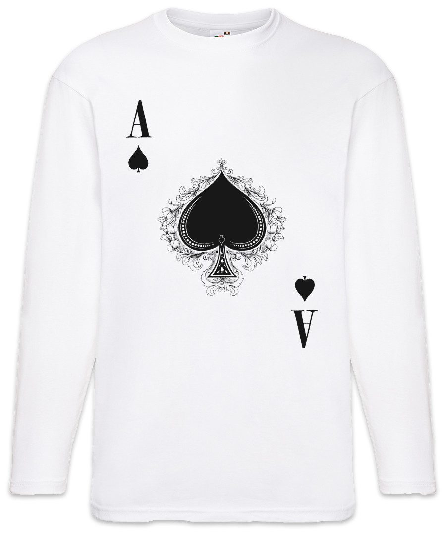 Langarmshirt Ace Of Spades III Langarm T-Shirt Pik As Spade Ace Poker Card Casino