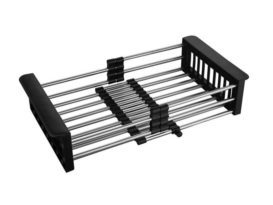 Faizee Home Edelstahlspüle Hydro Schwarz Küchenspül mit oder Ohne Armatur 45x45x21,5 cm