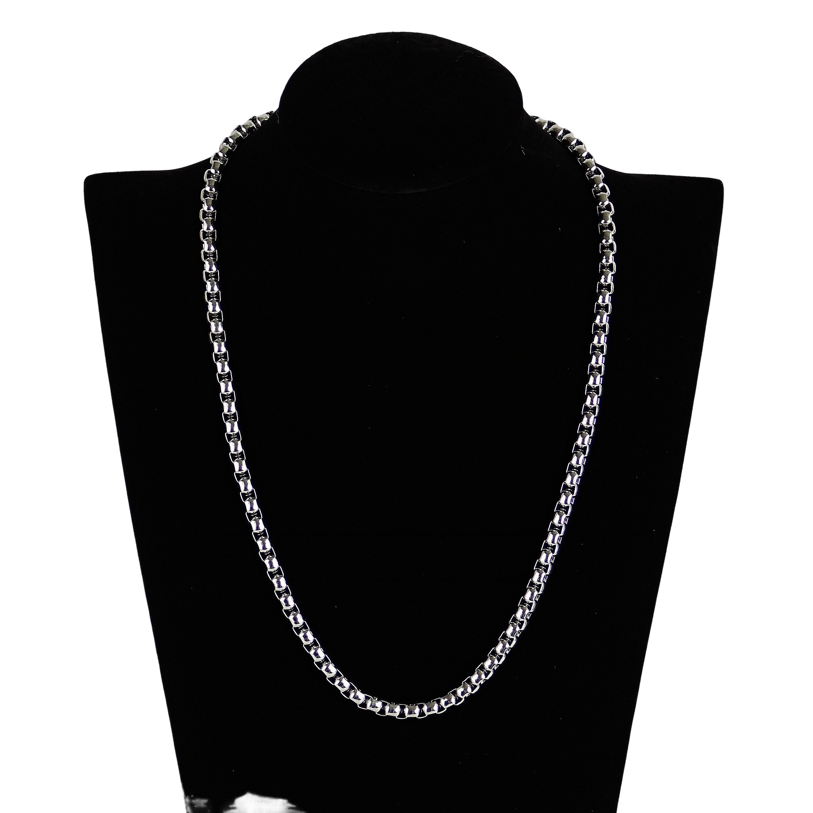 MIRROSI Kette ohne Anhänger Herren Edelstahlkette, Königskette, Halskette, 5mm dick, Kette 60cm Lang, Unisex