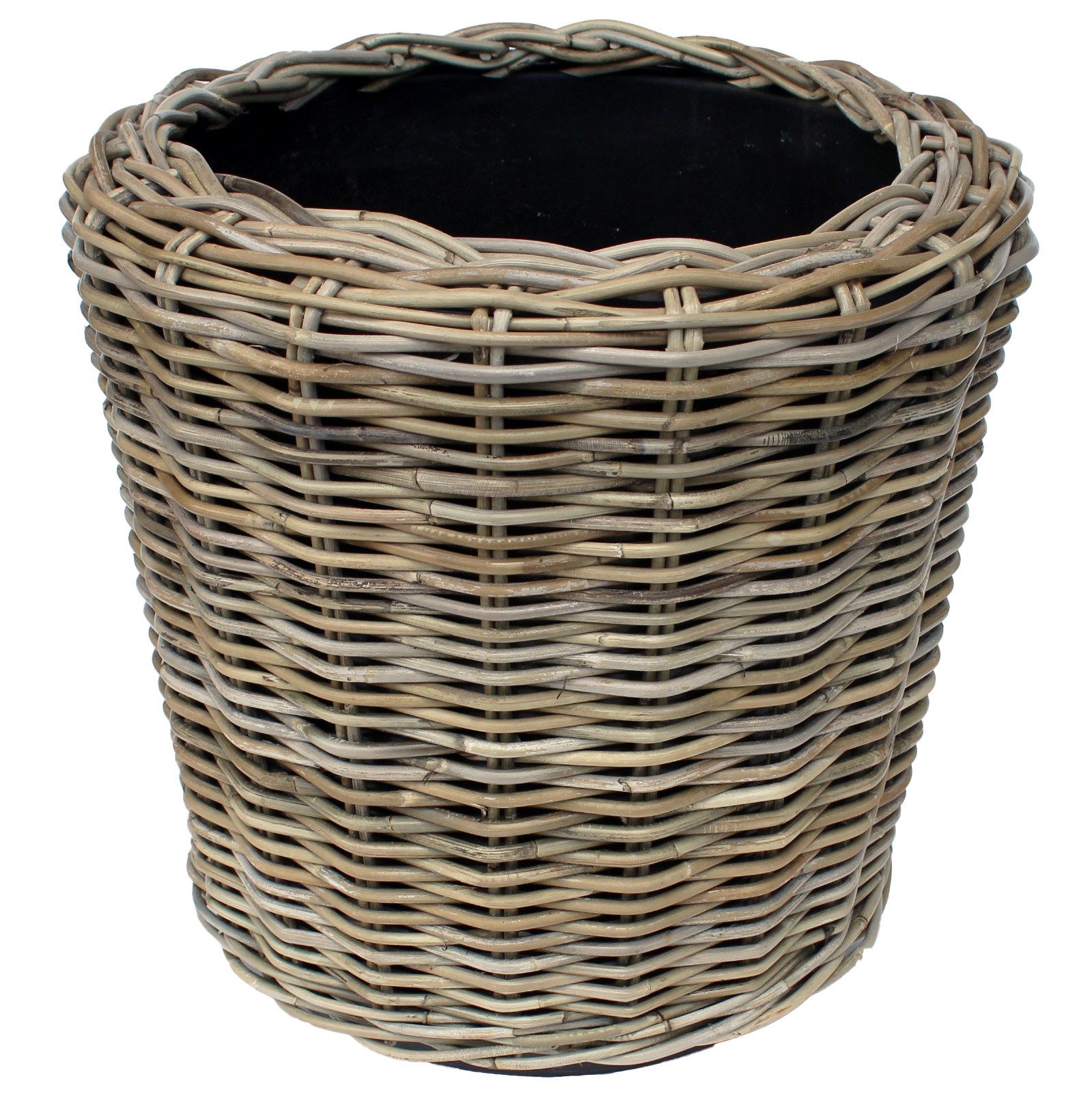 Van der Leeden Blumentopf 46x44cm Rattan Weide Sylter Korb Drypot 33L (Stück, 1 St., Packung), Indoor & Outdoor, Rattan, 33 L, Naturprodukt, incl. Kunststoffeim – Bild 2 von 5