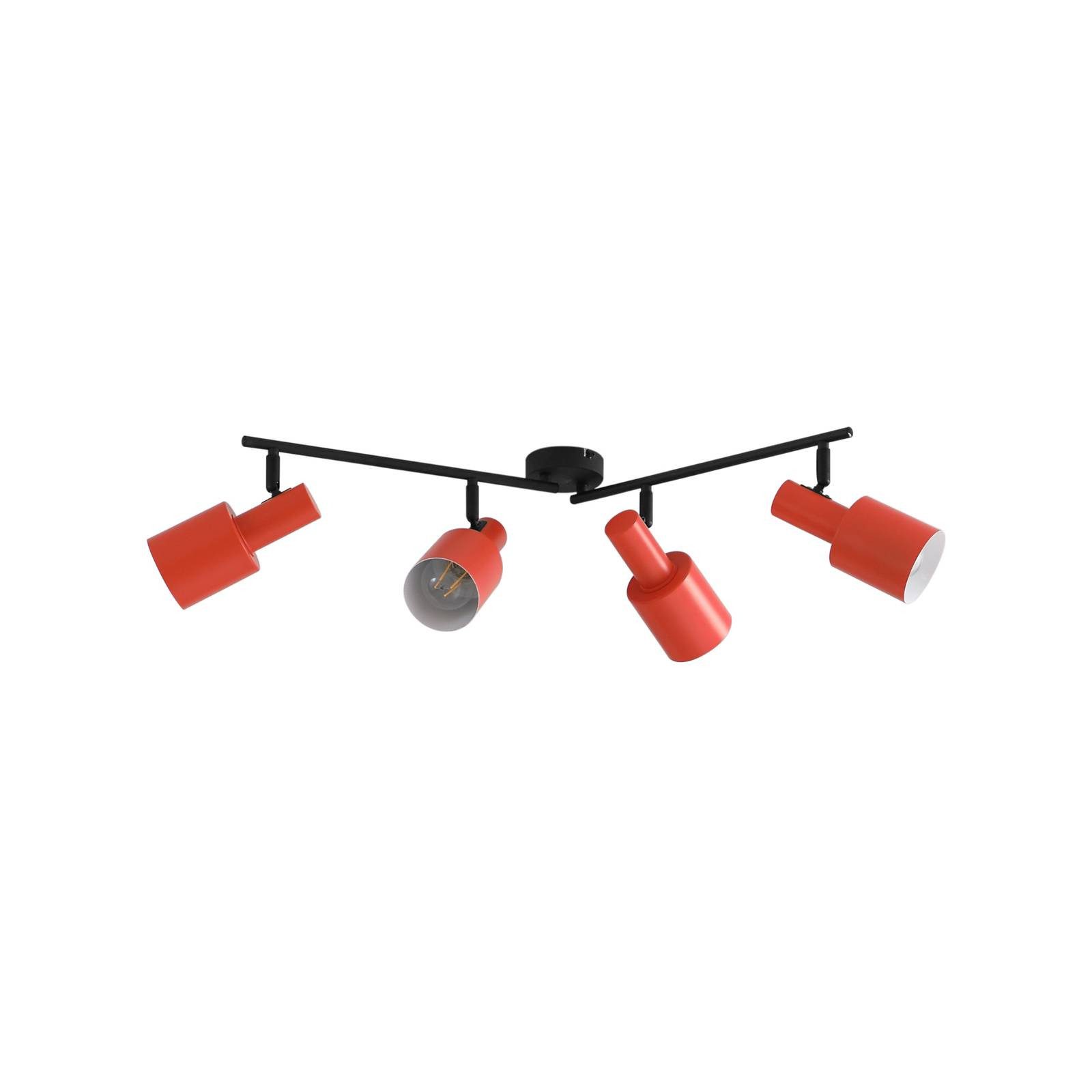 Lindby Deckenstrahler Ovelia, Metall, Gelb IP20, 4 x 15 W LED