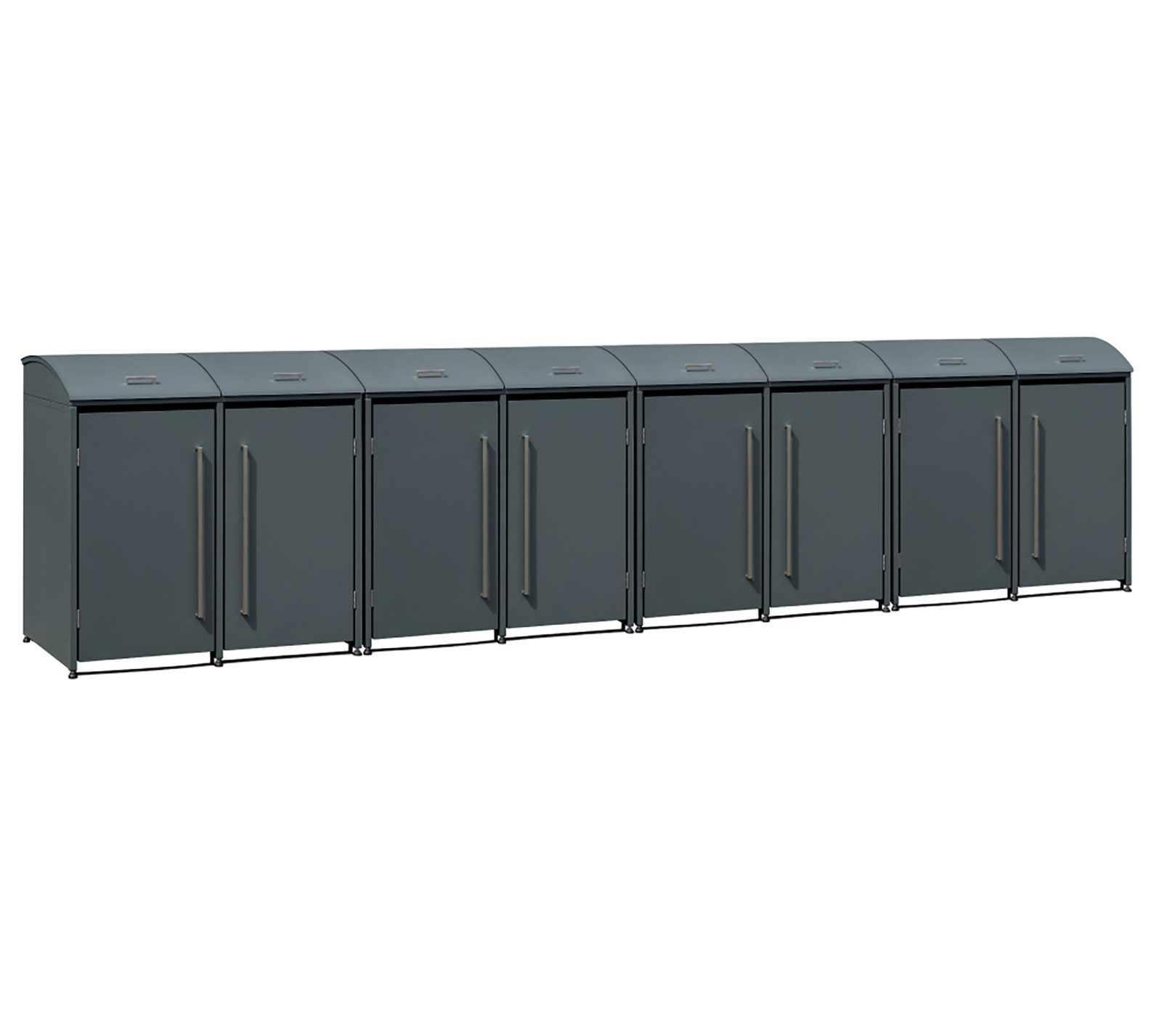 WESTMANN Mülltonnenbox Moderna 8 (1 St), Platz für 8 Mülltonnen je 140/240 L, LxBxH 83x556x135 cm, Anthrazit
