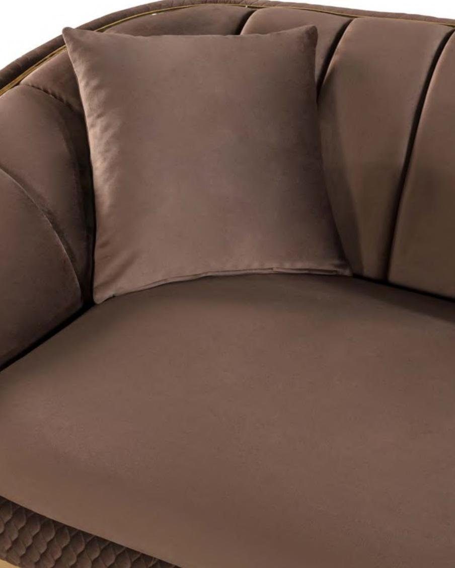 Sofa Set Couch 3+3+1, Braun in Sitzgarnitur Made Beige JVmoebel Luxus Wohnzimmer Europe