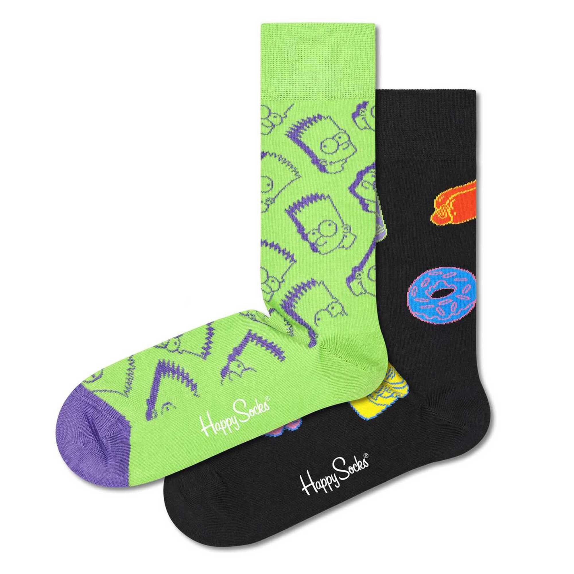 Happy Socks Kurzsocken Unisex Socken, - Simpsons, Pack Geschenkbox 2er