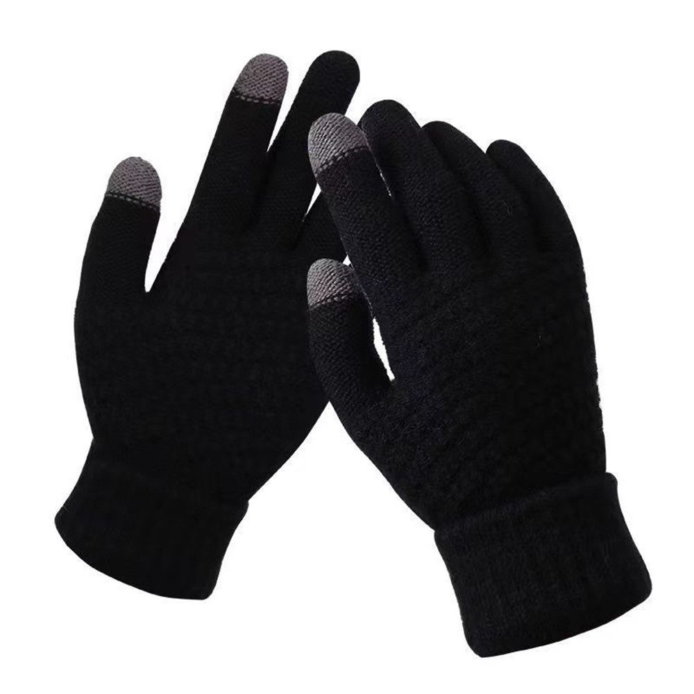 Coonoor Strickhandschuhe Herren Damen Winterhandschuhe Touchscreen Fleecehandschuhe (Flexible und Angenehm Weiche Elastisch Fingerhandschuhe) Geeignet für Winter Running und Outdoor Aktivitäten