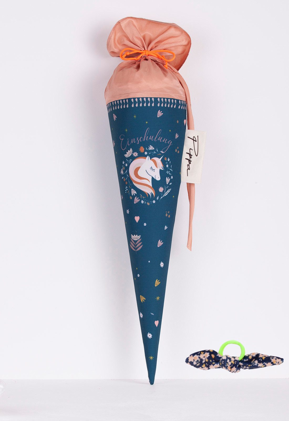 coopz Schulrucksack Schultüte klein Einhorn 50 cm Nr. 1 - mit Haarschleife