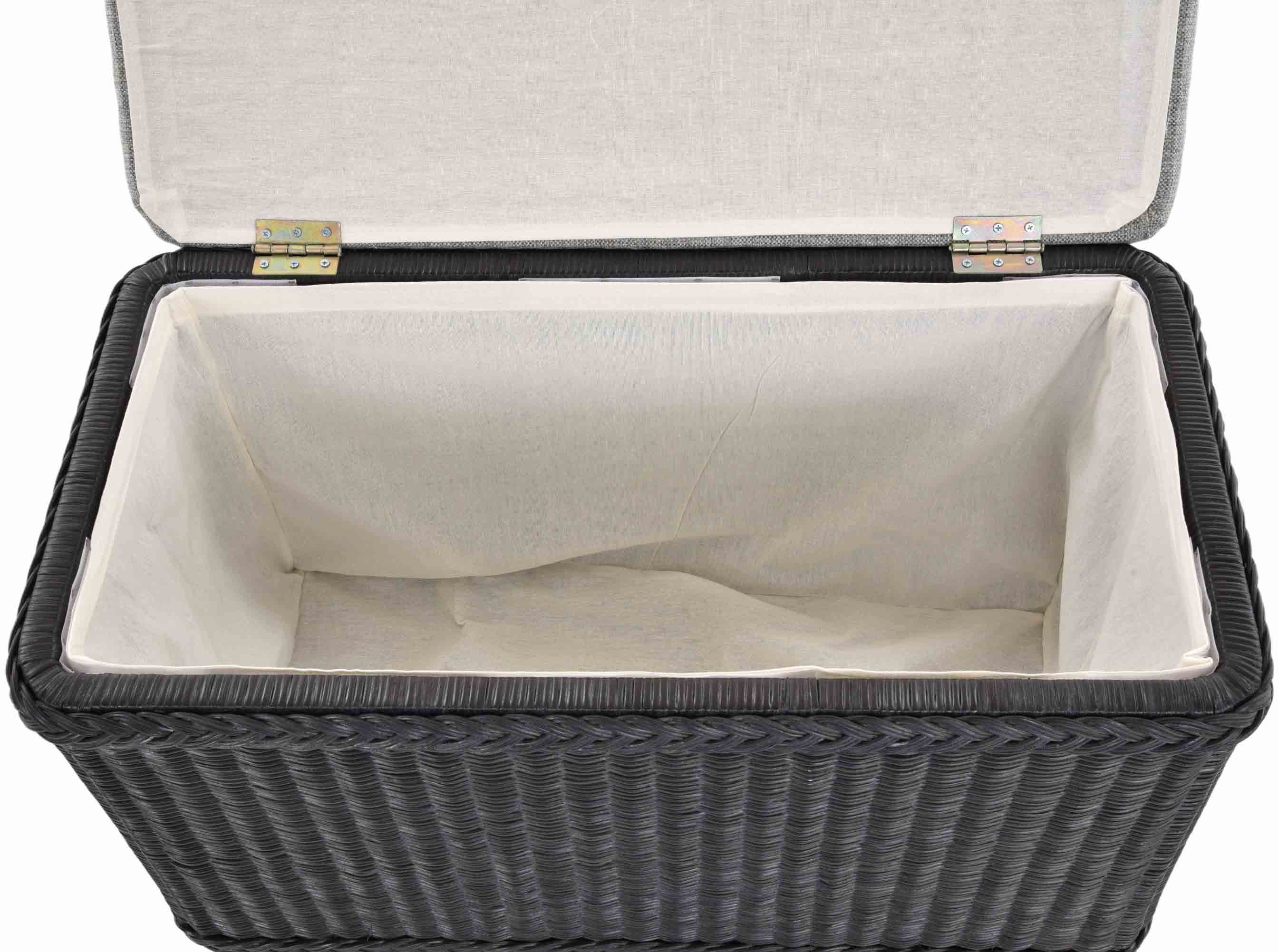 Krines Home Wäschetruhe Rechteckige Truhe Sitztruhe gepolstert mit Deckel N günstig online kaufen