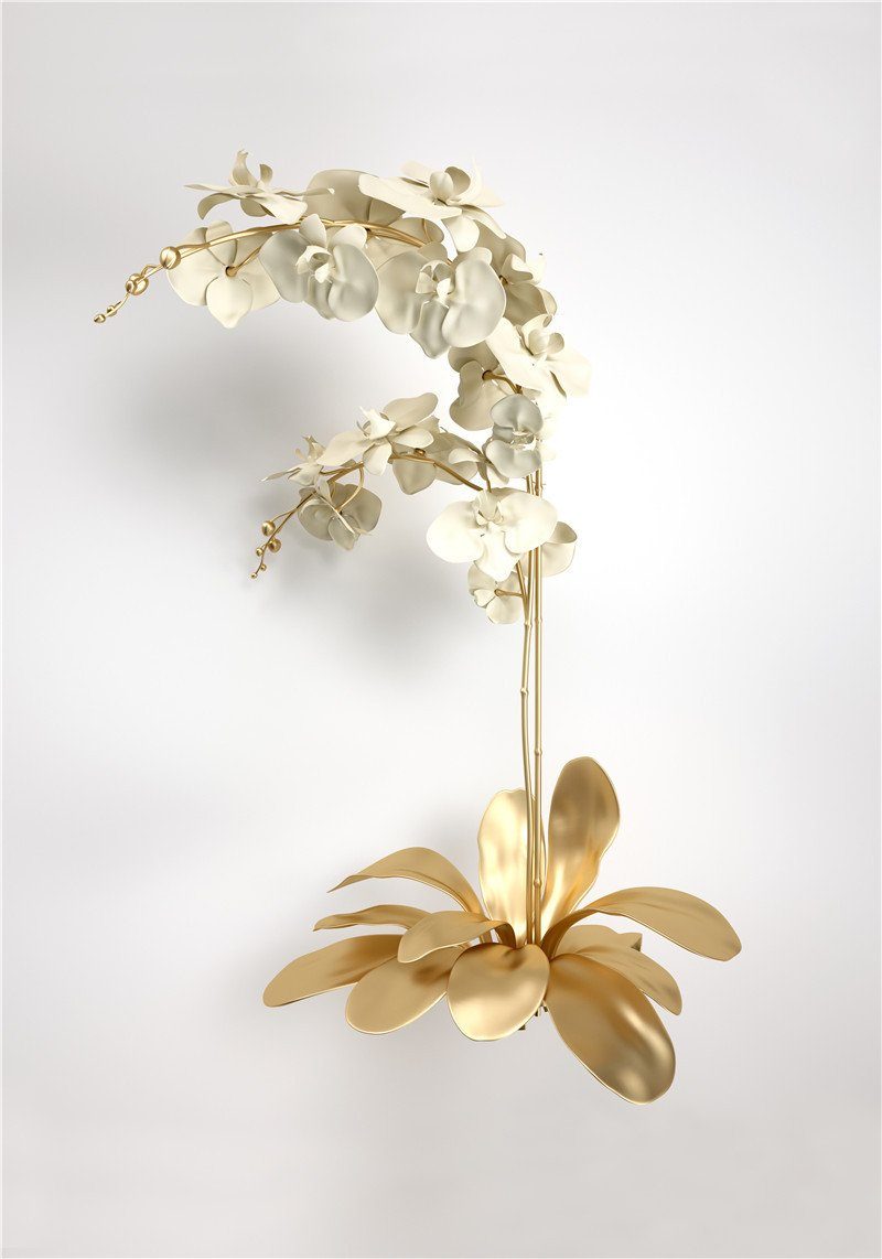 L.Ru UG abstrakt, St), Blumenlinien Wohnzimmer Malerei Kunstdruck botanische (4 Eingang Bild Kern Marmorstruktur Goldene dekorative