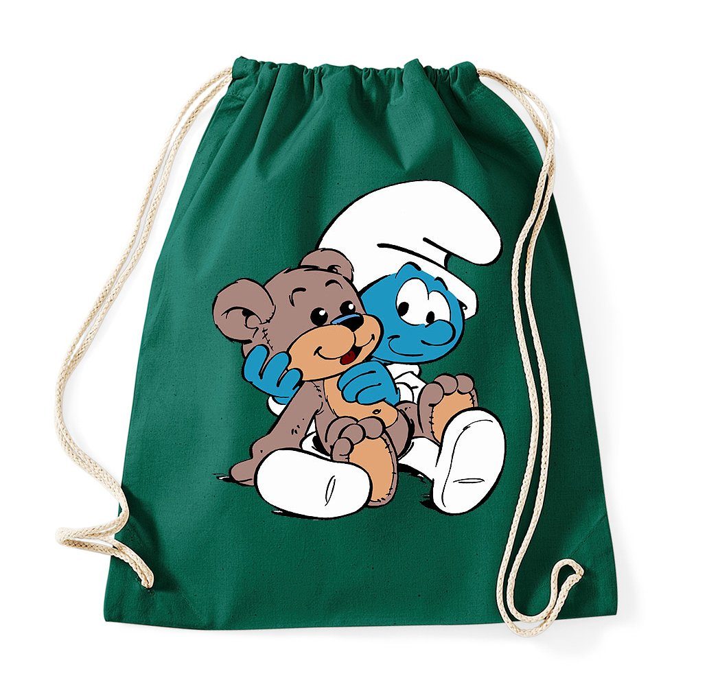 Blondie & Brownie Turnbeutel aus Baumwolle Babyschlumpf Schlümpfe Serie Teddybär Teddy Bär Schlumpf