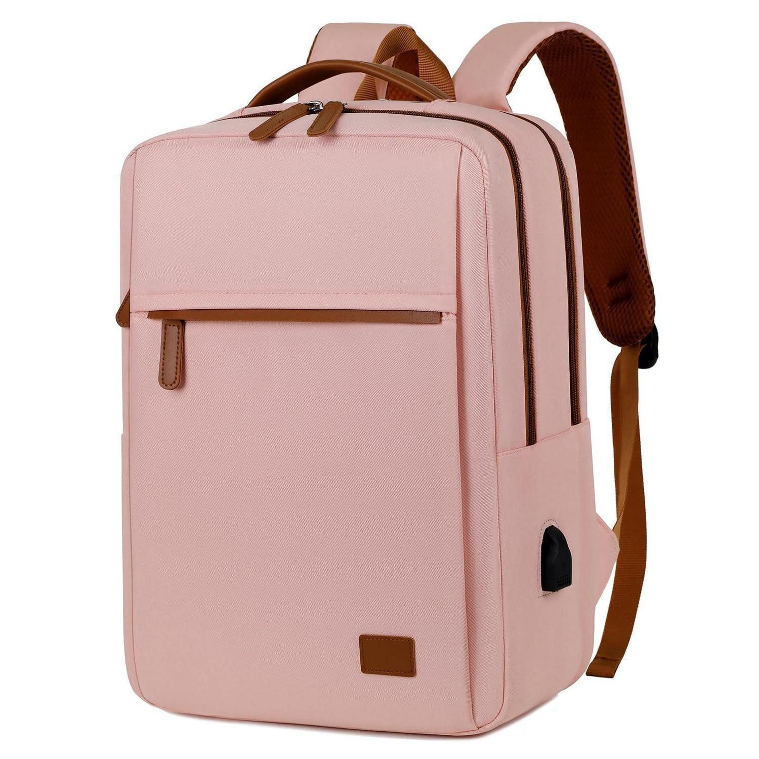 LuxusKollektion Laptoprucksack Laptop Rucksack 15,6" Rosa Wasserdicht