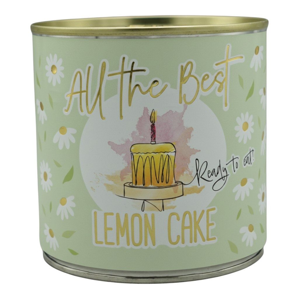 Wondercandle Geburtstagskerze Geburtstagskuchen in der Dose „All The Best Lemon Cake“ – Zitronenkuch (kein Set, kein Set)