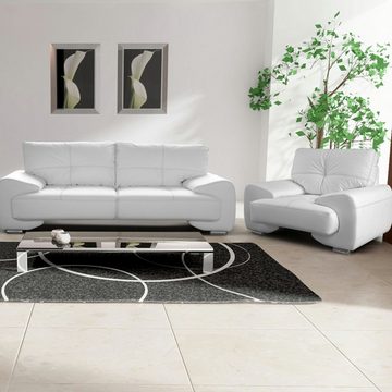 MOEBLO Sessel Florida Lux (Lounge Sessel mit Armlehnen - Armlehnensessel Fernsehsessel Polstersessel Federkern - mit Design Füßen, Sessel gepolstert - Polsterstuhl für Esszimmer & Wohnzimmer), (BxTxH):135x100x90cm