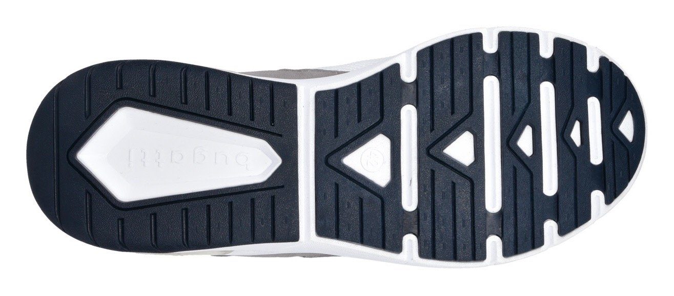 bugatti weiß Sneaker praktischem Slip-On Schnellverschluss mit