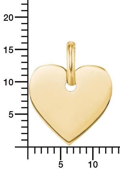 Amor Kette mit Anhänger Schmuck Geschenk Halskette Herz, 2019926, Gold 585,  Perfekt zu Kleid, Shirt, Jeans, Sneaker! Anlass Weihnachten Geburtstag