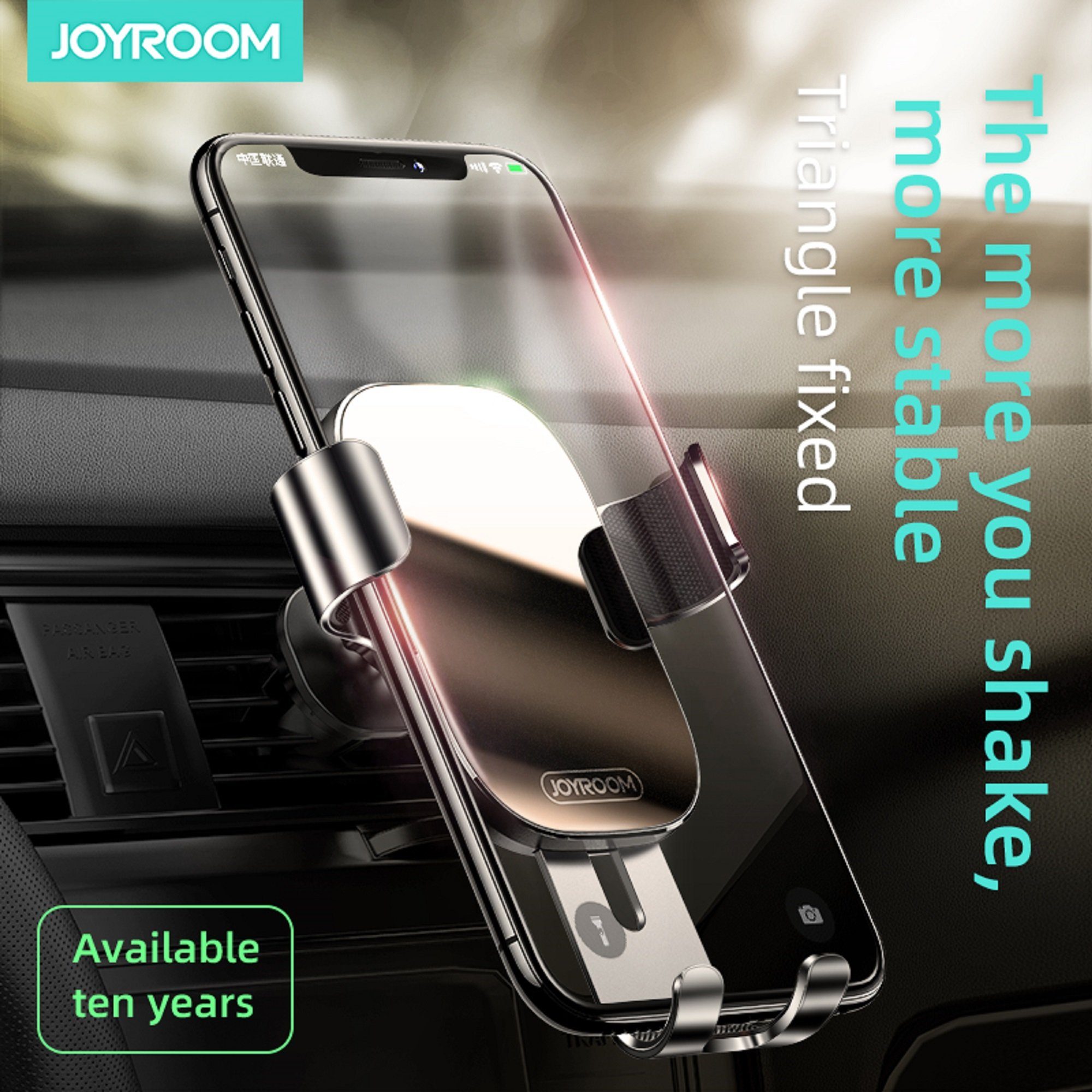 JOYROOM Handy-Halterung Universal Smartphone Handy-Halterung Automatik Clamp Halter Auto, (bis 7,20 Zoll, Packung, 2-tlg., 2-tlg, KFZ Handyhalterung für Lüftungsgitter PKW Handy schwarz)