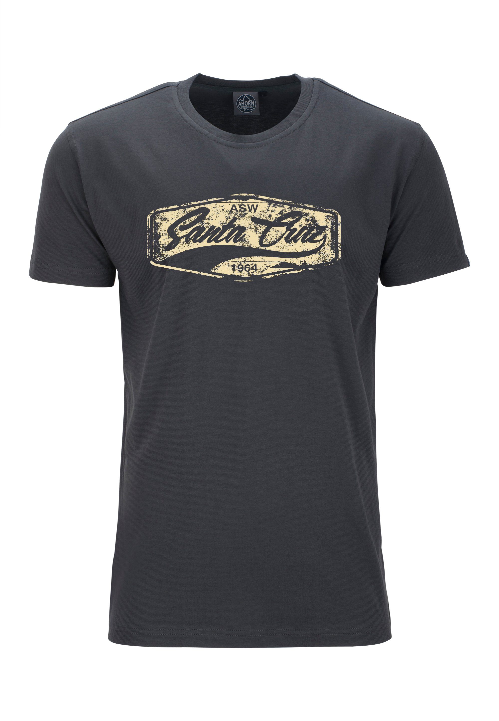 CRU SANTA AHORN T-Shirt mit modischem Frontprint SPORTSWEAR grau