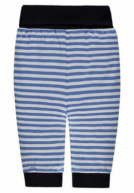 Steiff Collection Schlafanzug Pyjama Blau (Set, 2 tlg., 2 Stück) Nabelzugbund und Bündchen an den Beinen