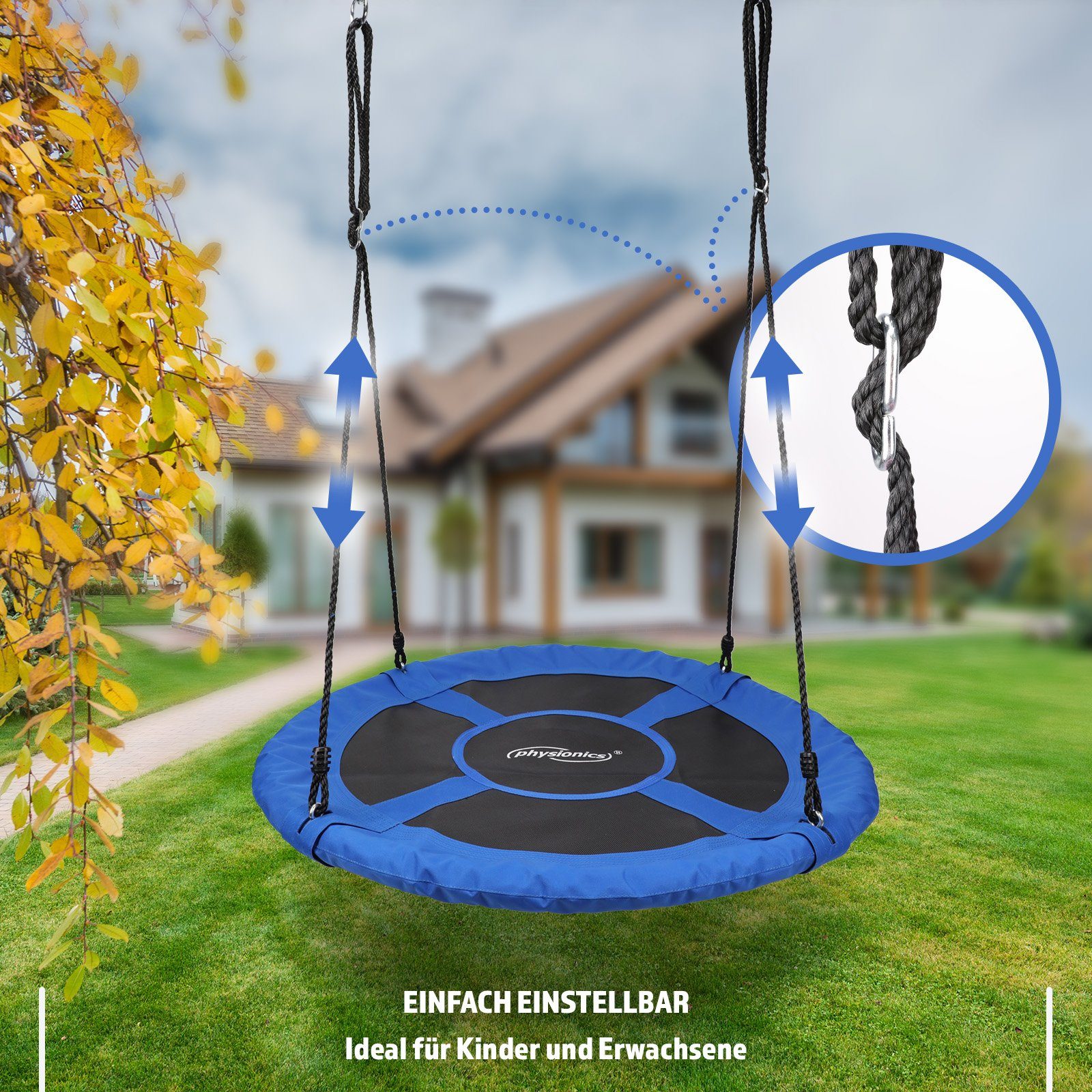 Physionics Nestschaukel Tellerschaukel Rundschaukel Gartenschaukel 100cm günstig online kaufen