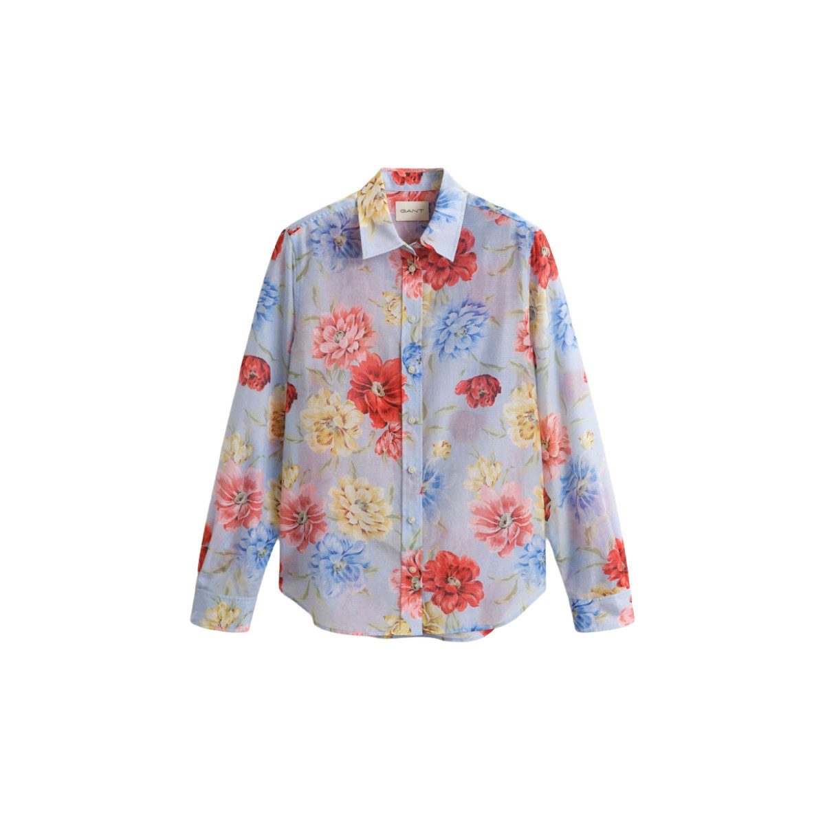Gant Seidenbluse 4300634 Damenbluse floral aus Baumwoll-Seiden-Mix