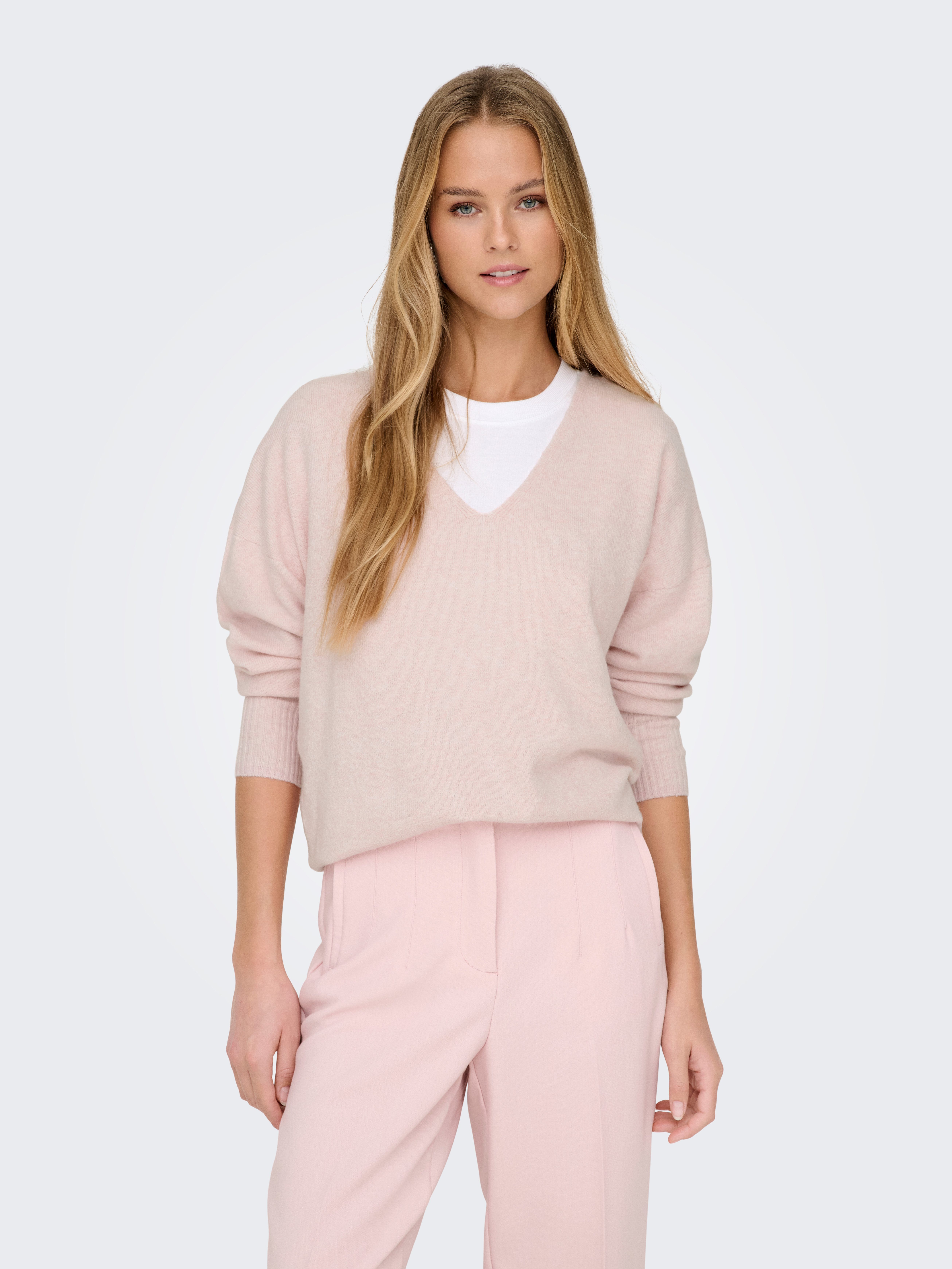 ONLY V-Ausschnitt-Pullover ONLRICA LIFE L/S V-NECK günstig online kaufen