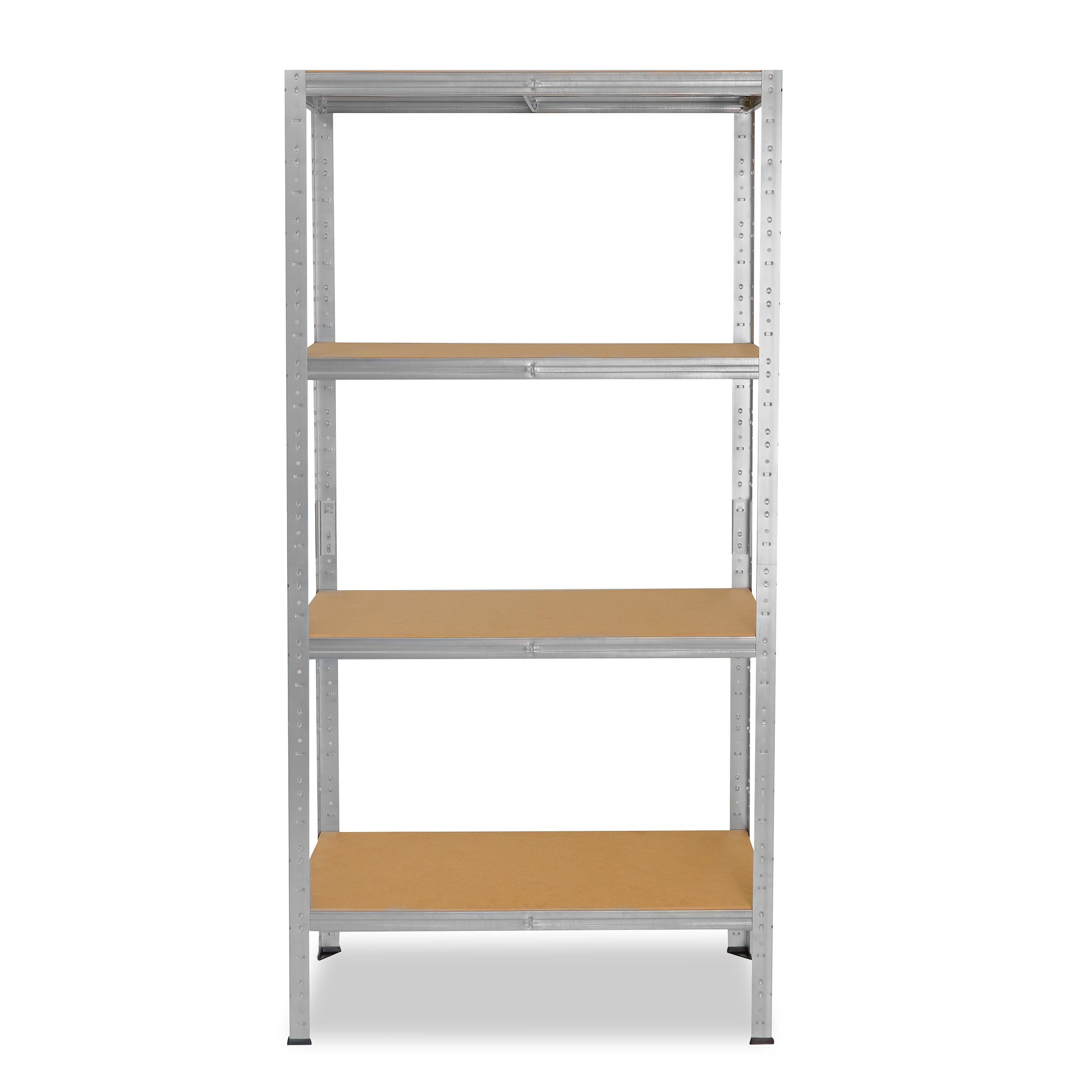 Lagerregal, Garagenregal, Schwerlastregal mit Steckregal Metallregal Böden, shelfplaza 4 oder Werkstattregal 155x30x45cm Kellerregal, Tragkraft Metall 175kg verzinkt, HOME, mit als