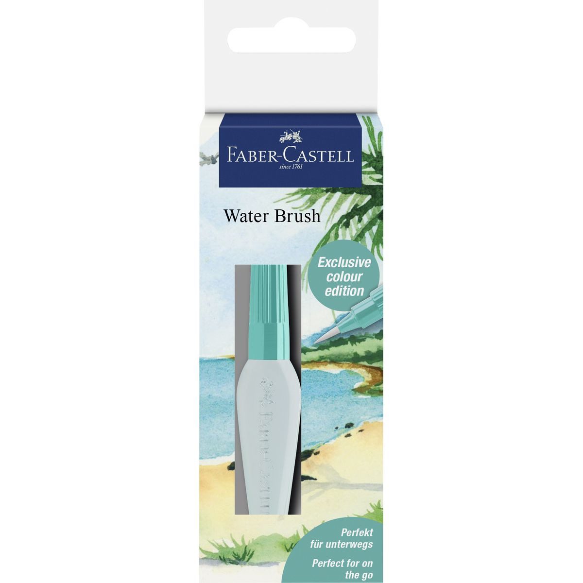 Faber-Castell Kosmetikpinsel-Set Faber-Castell Wassertankpinsel medium türkis