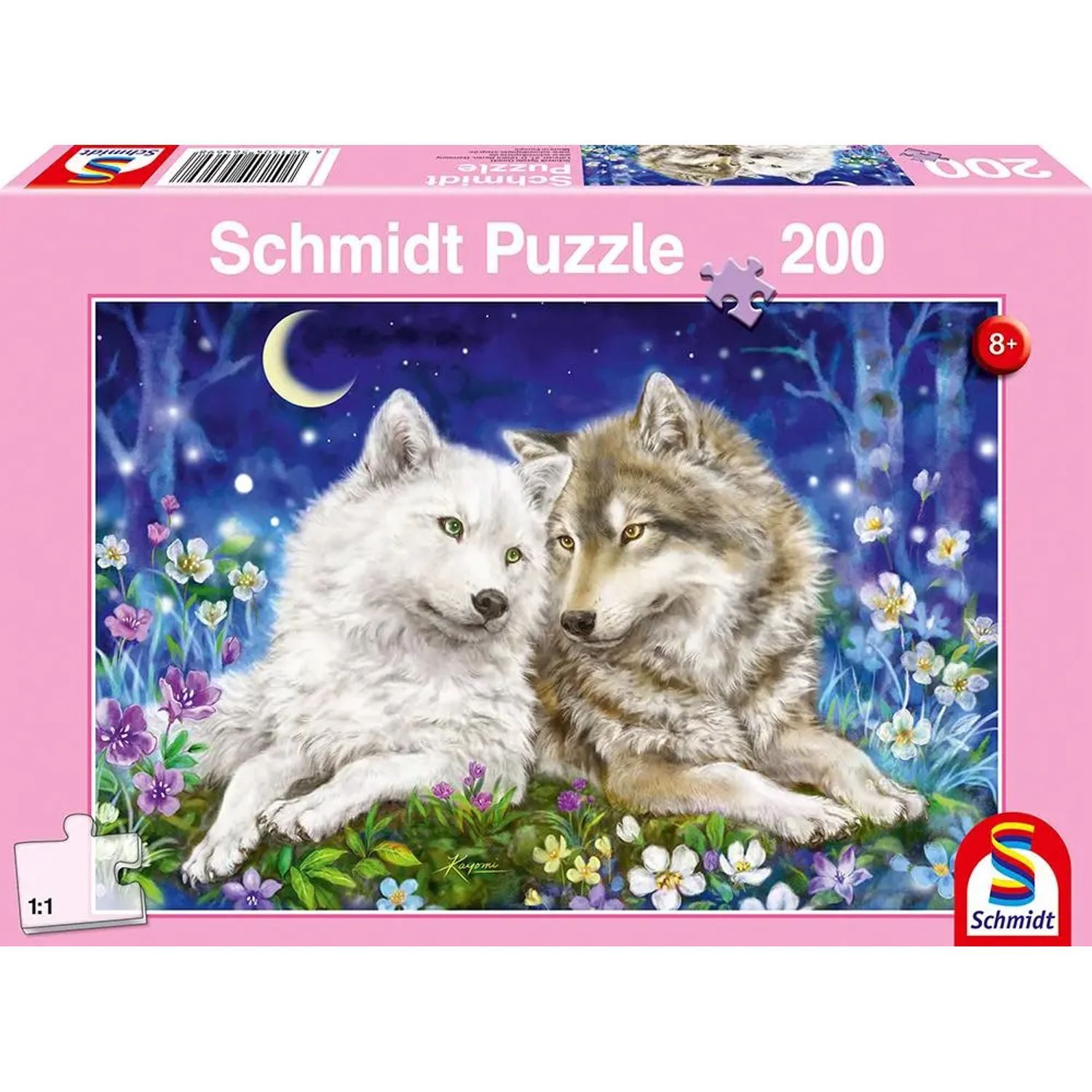 Schmidt Spiele Puzzle Kuschelige Wolfsfreunde, 200 Puzzleteile