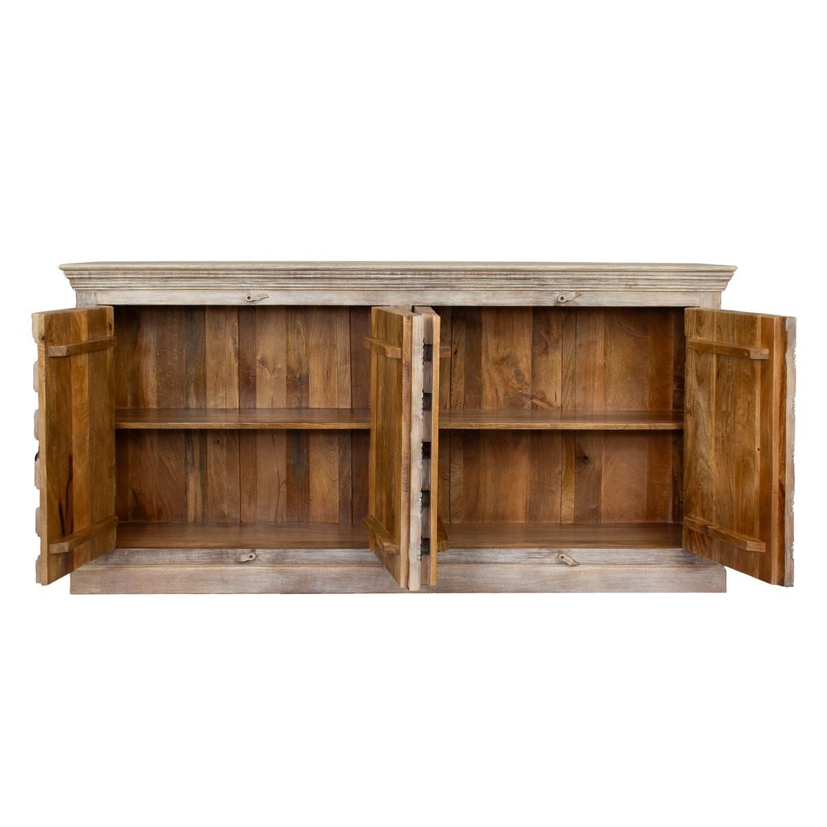 Oriental Galerie Unterschrank Braun Braunwash Sideboard Kiran Indien 180 cm