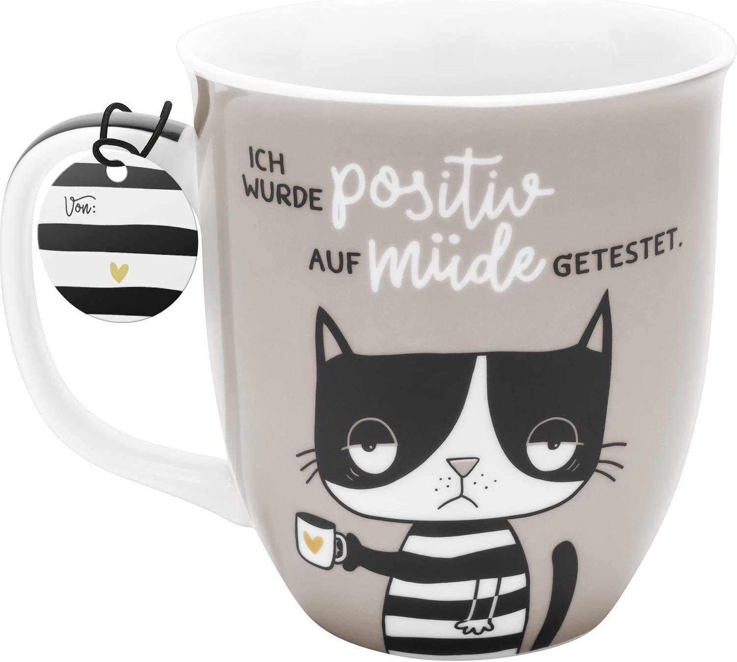 Sheepworld Tasse Tasse Kaffeetasse Kaffeebecher Teetasse Sheepworld 40cl Müde 47925, Material: Porzellan – Bild 2 von 4