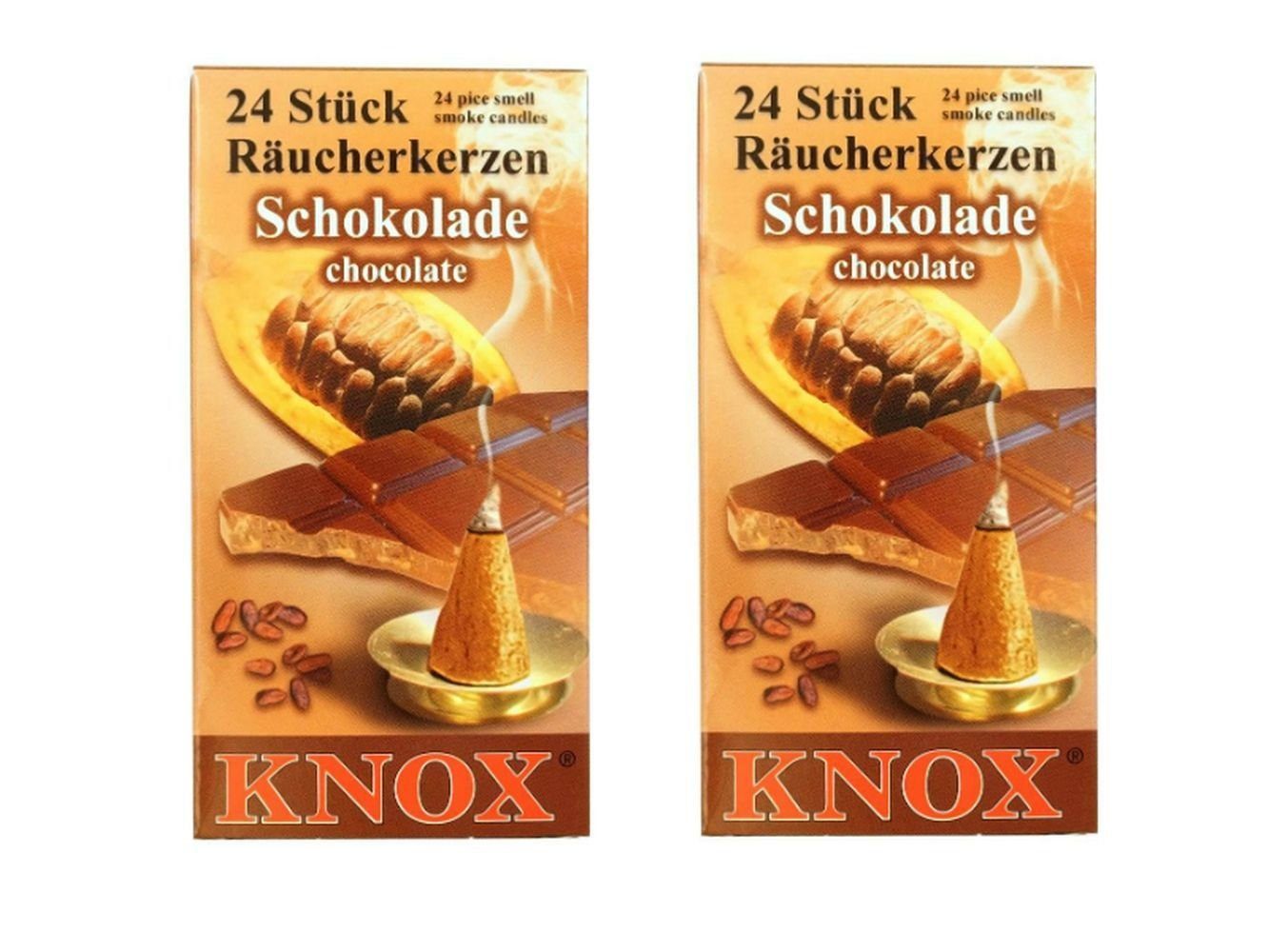 Päckchen Packung Räuchermännchen Schokolade 2 - KNOX 24er Räucherkerzen-