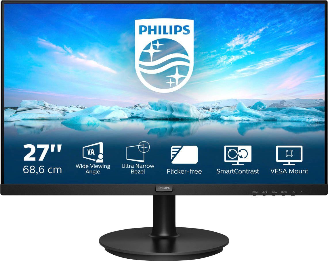 Philips 271V8LA/00 LCD-Monitor (68,6 cm/27 ", 1920 x 1080 px, Full HD, 4 ms Reaktionszeit, 75 Hz, VA LCD)